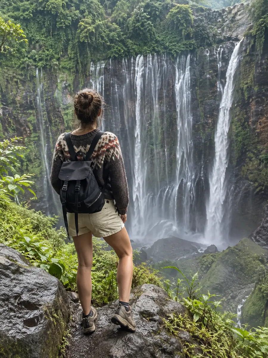 View at Tumpak Sewu Waterfall